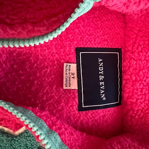 And and Evan fleece jacket size 2T - Picture 3 of 3